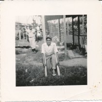 Photo 1279 - Unidentified Baseball Player with Bats